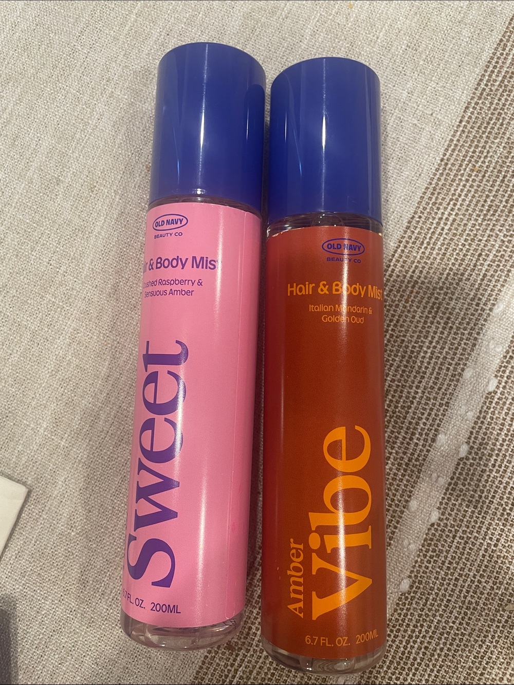 Bundle Old Navy Hair & Body Mists — Pink & Orange Bottles